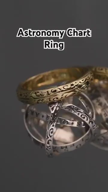 Astronomical Ball Ring Cosmic Finger Ring Couple Jewelry Silver Plated